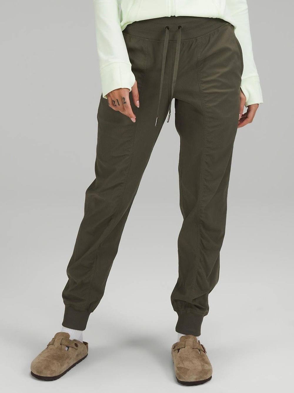 lululemon athletica dance studio Drawstring Jogger Pants olive